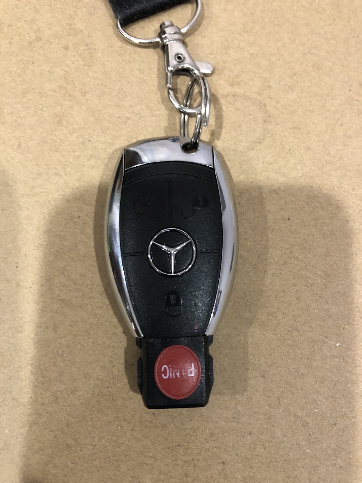 Mercedes-Benz key fob close-up